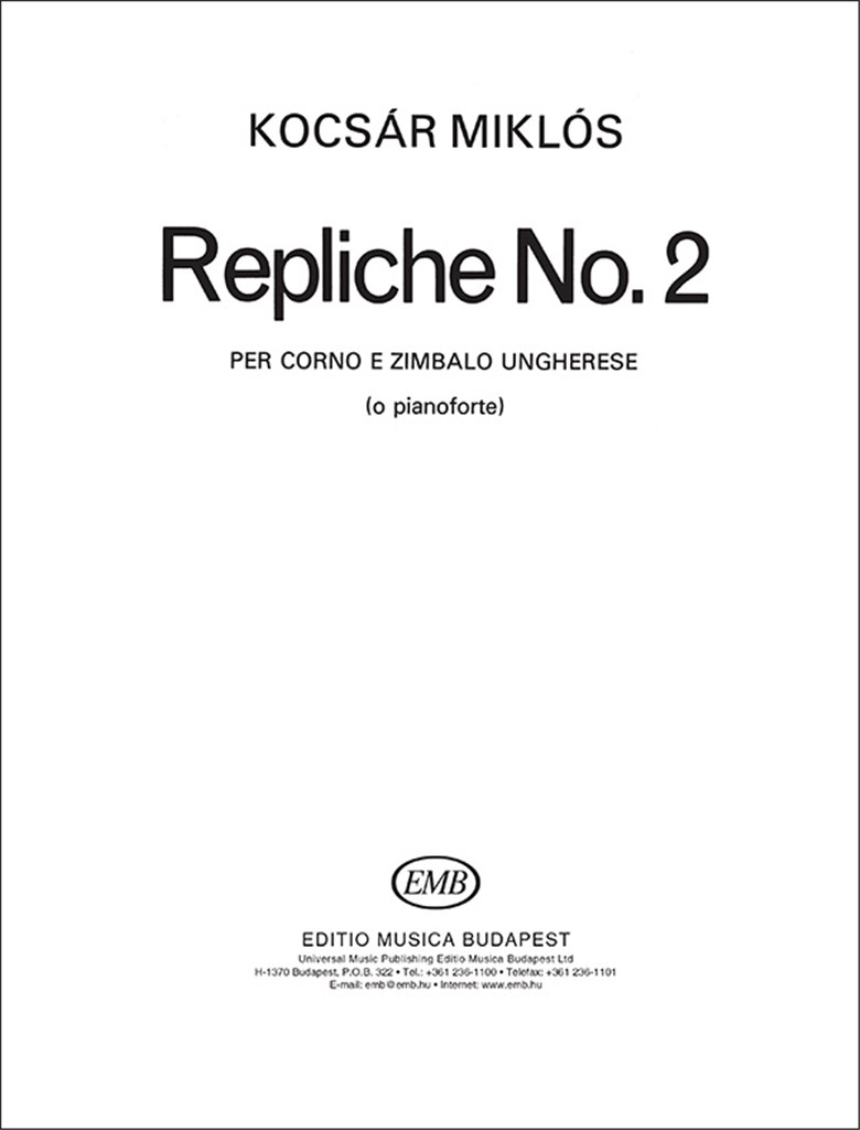Repliche No. 2 für Horn und Cimbalom (oder Klavi